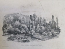 LITHO XIX° ETUDE DESSIN