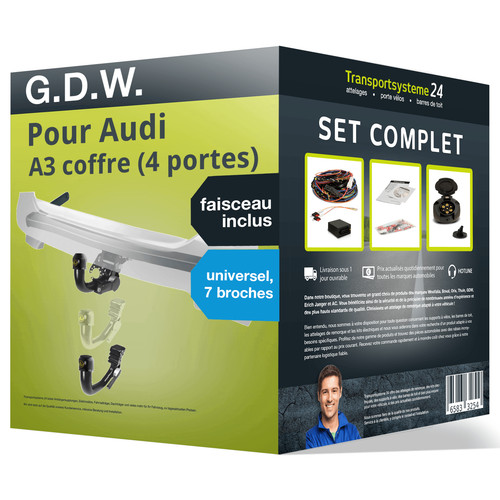 Attelage pour audi coffre - a3,