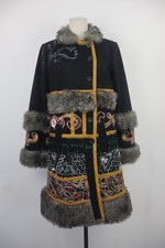 Desigual Manteau Femme Taille 44 Veste Vintage Laine Mohair