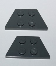 2 x Lego DkStone Wedge Plate