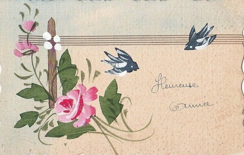 Cpa fantaisie heureuse annee - fantaisie,