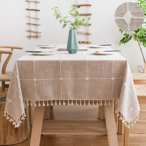 Nappe rectangulaire coton lin - nappe,