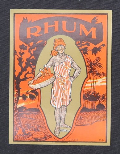 Ancienne étiquette rhum - étiquette,