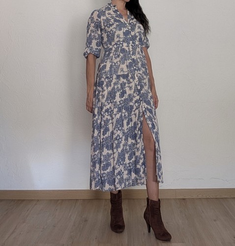 Maison 123 blue floral maxi - blue,