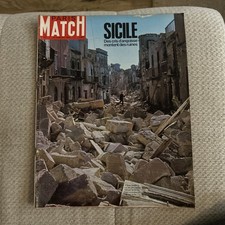 Paris Match n°981 - du 27 janvier  1968 - Tremblement terre SICILE ski MARIELLE