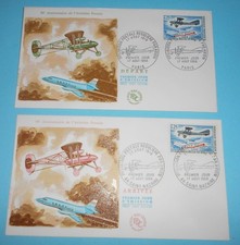 ENVELOPPE 1 ER JOUR F D C 50 EME ANNIVERSAIRE DE L'AVIATION POSTALE 1968