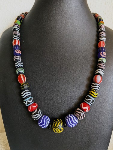 Collier perles verre - perles,