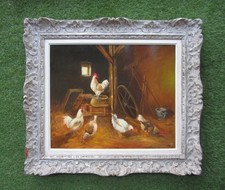 Grand et beau tableau coq