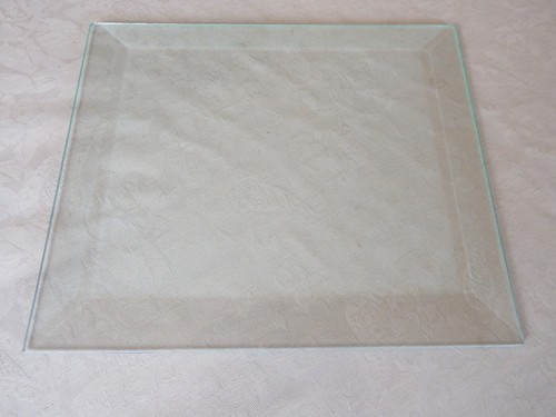 Ancien verre biseauté - biseauté, epais