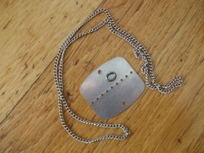 ALGERIE INDO plaque identite militaire avec chainette armee francaise.