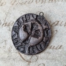 Matrice Sceau Cachet Ancien Armoiries Noblesse avec Arbre Sigillographie