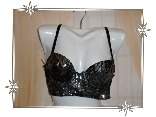 Soutien gorge noir argent - gorge,