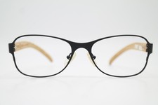 Lunettes EDEL EYES HARTBERG BAMBOU Noir Brun Ovale Monture De Lunettes Neuve