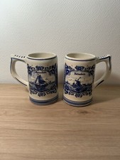 2 Heineken - chope à bière - Blue Delft Holland- vintage -  idéal collectionneur