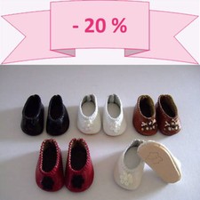 -20% LOT de 3 paires - CHAUSSURES en CUIR pour poupée LOULOTTE® - Leather shoes