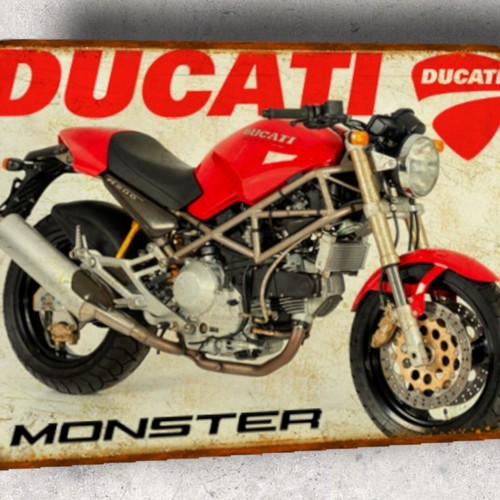 Plaque métal vintage ducati - plaque,