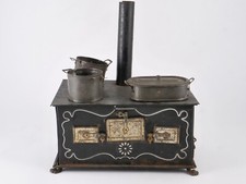 Cuisinière ancienne en métal à bruleur années 1900/1920 26 x 17 x 32 cm