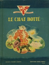 Livre ancien le chat botté images d'André Jourcin éditions Bias Paris 1952 book