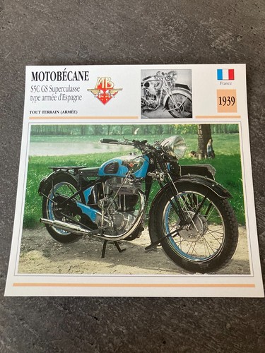Carte fiche moto collection - carte,