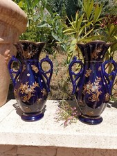 Paire De Vase Bleu Nuit (Fives