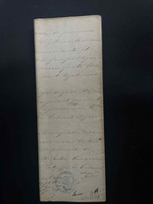 VIEUX PAPIER ANCIEN ACTE CIVIL 1876 A LODEVE HERAULT 34 PAPIER TIMBRE FRANCE