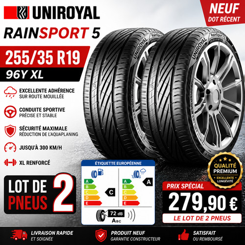 Lot pneus 255 r19 - 2, 255/35
