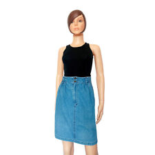 Jupe courte en jean Denim bleu clair | Ventilo la Colline | Vintage 90s