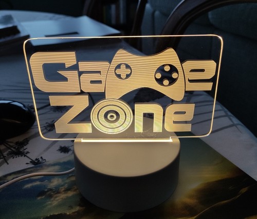 Lampe nuit usb - 3d, illuminee