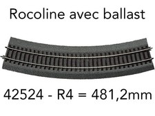 ROCO Rail courbe R4 481,2 mm 30° Rocoline ballast souple - HO 1/87 - ROCO 42524