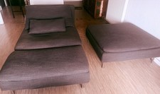 Méridienne Ikéa avec large pouf