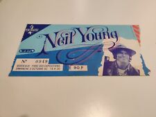 Billet Concert Neil Young Bordeaux 3 Octobre 1982 