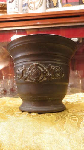 Ancien mortier bronze - mortier, en