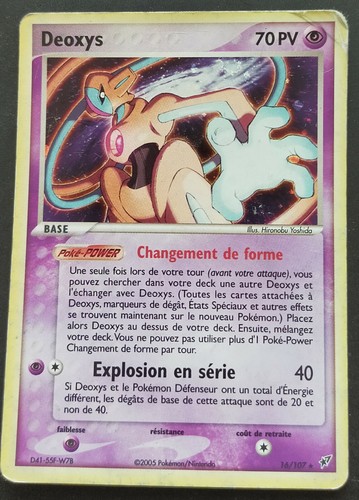 Carte pokémon deoxys - carte,