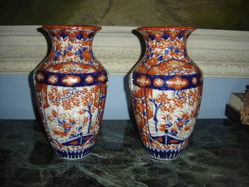 Superbe grande paire - , vases