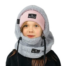 Cagoule d'hiver chaude pour enfants masque de ski pour garçons filles cagoule...