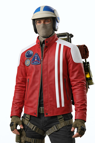 Arc raiders red leather - red, jacket