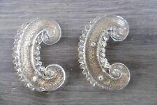 2 ANCIENS ELEMENTS PLAQUE EN VERRE MURANO POUR MIROIR VENITIEN VENISE DORE