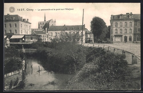 Cpa ciney passerelle et le - cpa,