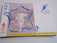 CP CARTE POSTALE SPORTS JO ALBERTVILLE 1992 PARCOURS FLAMME OLYMPIQUE - Vierge