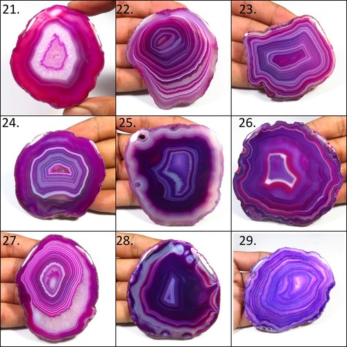 Violet tranche agate géode - violet,