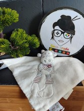 doudou vache noukie's gris blanc robe jupe fleur rouge pois carré plat Lolita