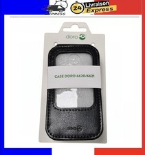 Étui Coque De Protection pour Doro 6620/6621 en Cuir Noir Original 