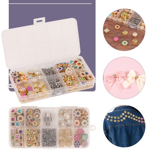 Boutons cristal roche - de,