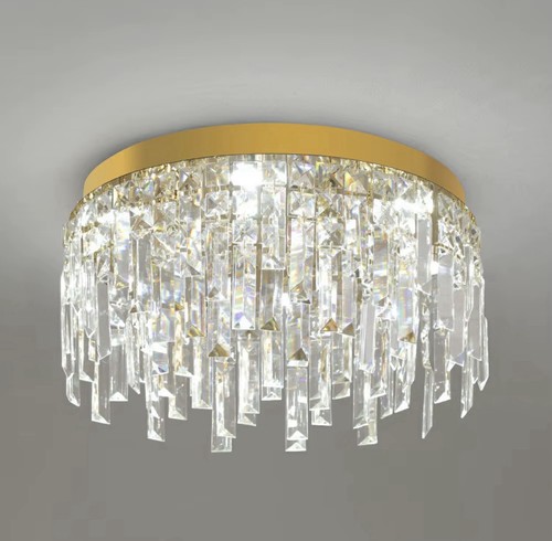 Lustre plafonnier cristal - plafonnier,