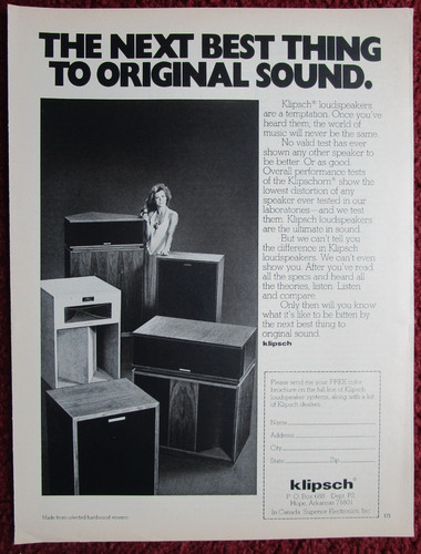 1978 klipsch stereo speakers - klipsch,
