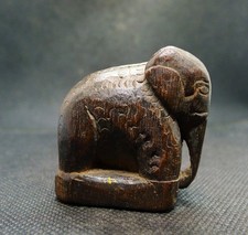 Eléphant Ancien Bois Exotique Patine Thaïlande Jouet ? Figurine Autel à Esprit ?
