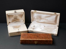 Lot boites, écrins, coffrets vides pour argenterie, coquetier, couverts Saglier