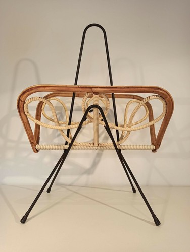 Porte revue vintage rotin - ,