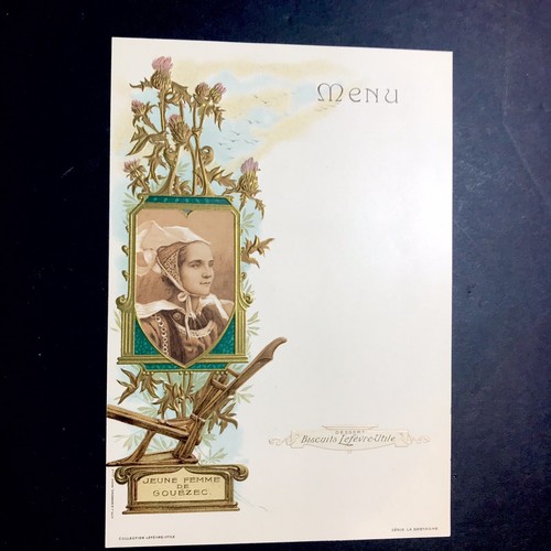 Menu publicitaire lefevre - menu,