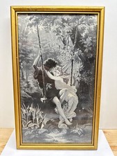 COUPLE SUR BALANÇOIRE GRAVURE